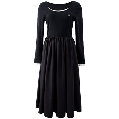 复古风休闲显瘦连衣裙优雅复古