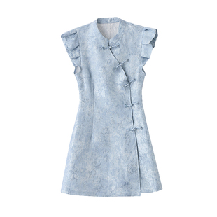 新中式国风裤子套装女2025夏日绝美设计感盘扣上衣短裤两件套显瘦