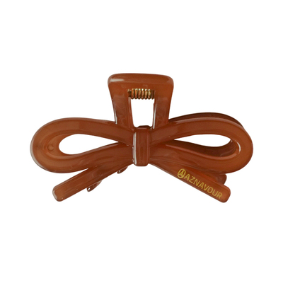 韩国进口AZ甜美蝴蝶结半扎鲨鱼夹