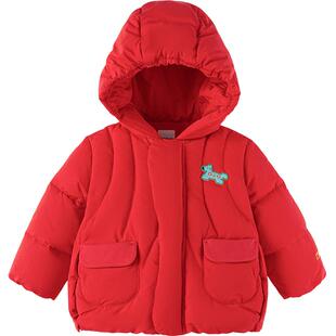 【商场同款】巴拉巴拉童装儿童羽绒服宝宝男童2026年新红色拜年服