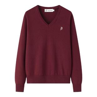 东京岁时记jk圣诞节红色新年针织衫套头毛衣外套女纯棉上衣灰野川