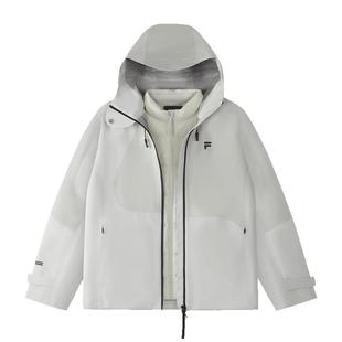 FILA FUSION斐乐潮牌羽绒服两件套女冬季时尚休闲宽松三合一外套