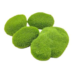 微缩场景摆件仿真苔藓植绒泡沫石头草坪假石头模型 DIY盆栽装饰品