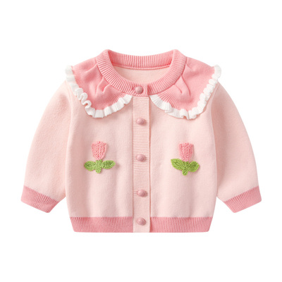 婴儿毛衣秋冬女宝宝针织衫外套