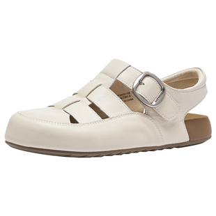 热风厚底罗马凉鞋女2026年春新款休闲女鞋增高洞洞鞋H15W26119B