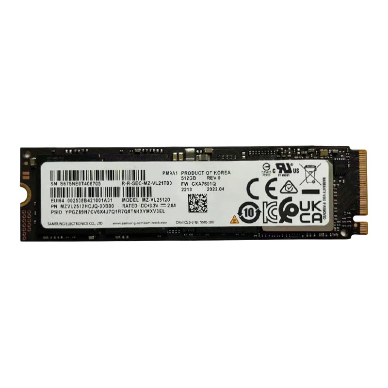 Samsung/三星 PM981a 512G M.2固态硬盘 PM9A1 1TB NVME 协议拆机