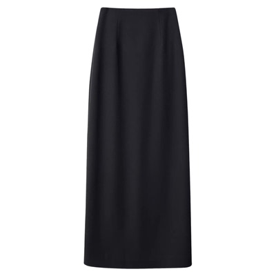 西装半身裙女2026春夏新款中长皮裙高腰显瘦简约时尚女裙中长款