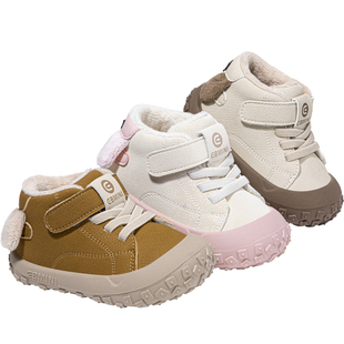 英贝米尼儿童棉鞋女童幼儿学步鞋宝宝冬季鞋子加绒男童软底保暖鞋