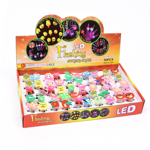 发光戒指儿童卡通手指灯广场玩具夜市夜光地摊义乌地推幼儿园礼品