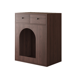 狗窝柜中古风实木狗窝柜室内宠物别墅狗屋储物柜边柜阳台柜狗房子