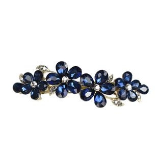 中号轻奢水晶发夹女后脑勺水钻弹簧夹妈妈发卡顶夹优雅横夹马尾夹