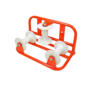 电缆放线滑轮转角直跑三联井口管口桥架平板坐挂尼龙地缆电力滑车