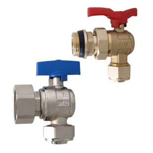 铝塑管/地暖管卡套活接外丝角阀直角球阀分水器暖通直角阀46分1寸