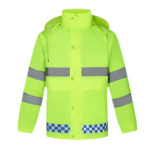 反光雨衣套装交通安全服暴雨铁路群众男款荧光绿色机车电动车骑行