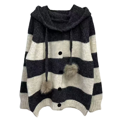 毛衣开衫外套女秋冬加厚中长款