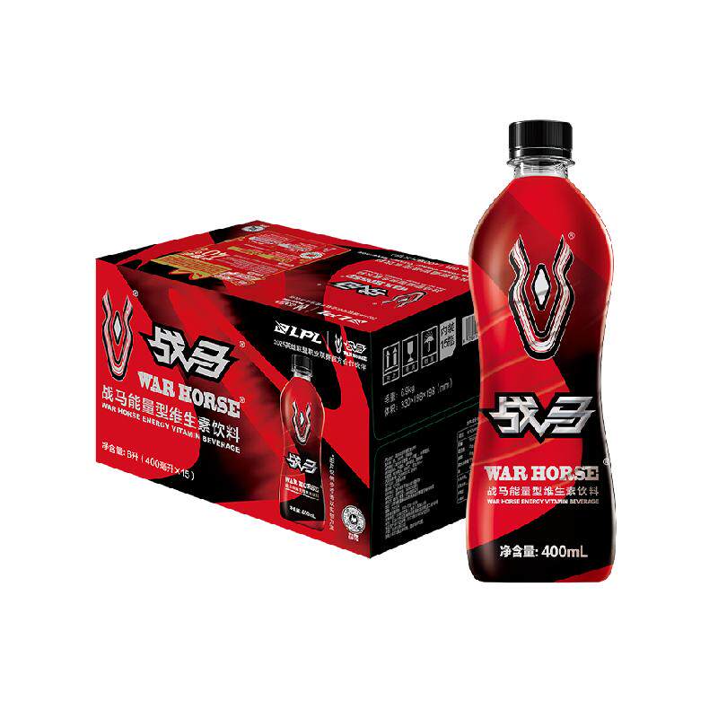 战马能量型维生素饮料400ml*15瓶整箱装特别添加d-核糖 补充能量