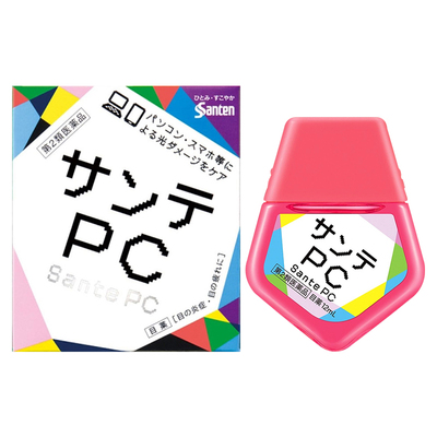 【自营】日本Santen参天PC电脑手机蓝光隐形眼药水滴眼液润眼12ml