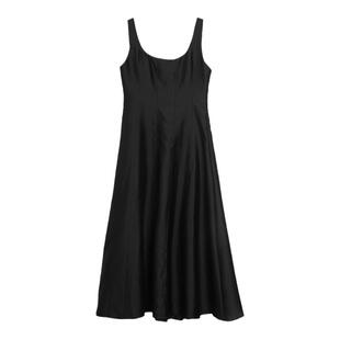 西町村屋赫本风长款吊带裙女装秋季新款法式收腰连衣裙XA9C10066