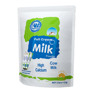 珍澳澳大利亚原装进口高钙高蛋白全脂奶粉便携条学生成人家庭475g