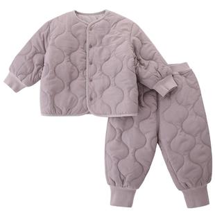 儿童棉服套装男童校服内胆神器秋冬女童打底家居服睡衣宝宝棉袄