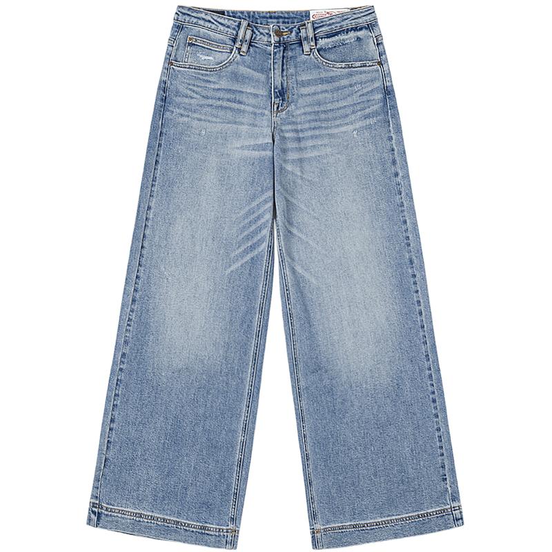 【张凌赫代言】Lee商场款25冬新430阔腿日本Kaihara天丝女牛仔裤