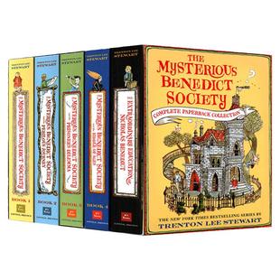 英文原版 The Mysterious Benedict Society Complete Collection 天才神秘会社5册套装 儿童冒险推理侦探小说 进口英语书籍