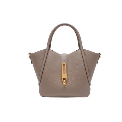 迪莱克丝真皮大容量包包菜篮子包