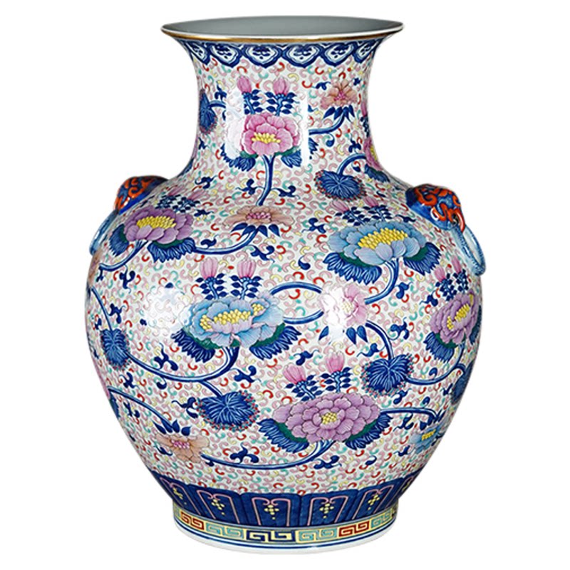 手绘描金轻奢陶瓷花瓶