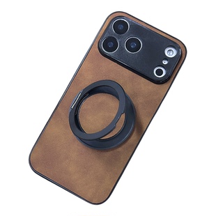 坎宁安适用Realme真我15Pro手机壳GT6旋转支架11Ultra羊巴皮14商务Neo6SE男Q3/Q5折叠式C3版小众XT全包保护套