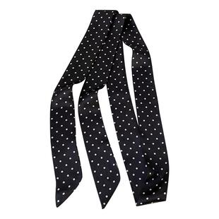 黑色波点丝巾长条飘带女2026新款颈带系脖丝带穿搭挂脖领巾发带夏