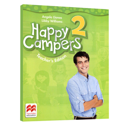 麦克米伦Macmillan7-12岁少儿小学教辅教案教师指导用书Happy campers 2级别原版进口小学英语教材赠教学资源 英文原版英语书籍
