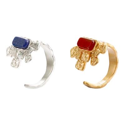 OINICIO金色红玛瑙戒指情侣对戒