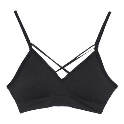 挂脖肤薄交叉U露背一字吊带V大胸显小CDE比基尼美背低腰隐形内衣