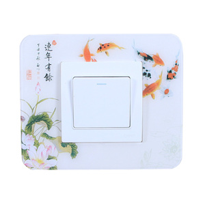 开关贴墙贴保护套亚克力开关套插座贴客厅开关装饰套灯贴87*90型