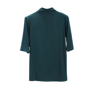 半高领打底衫女春秋宽松显瘦t恤莫代尔半袖洋气百搭内搭上衣夏天