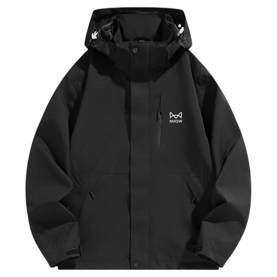 猫人防风防水情侣款秋季冲锋外套