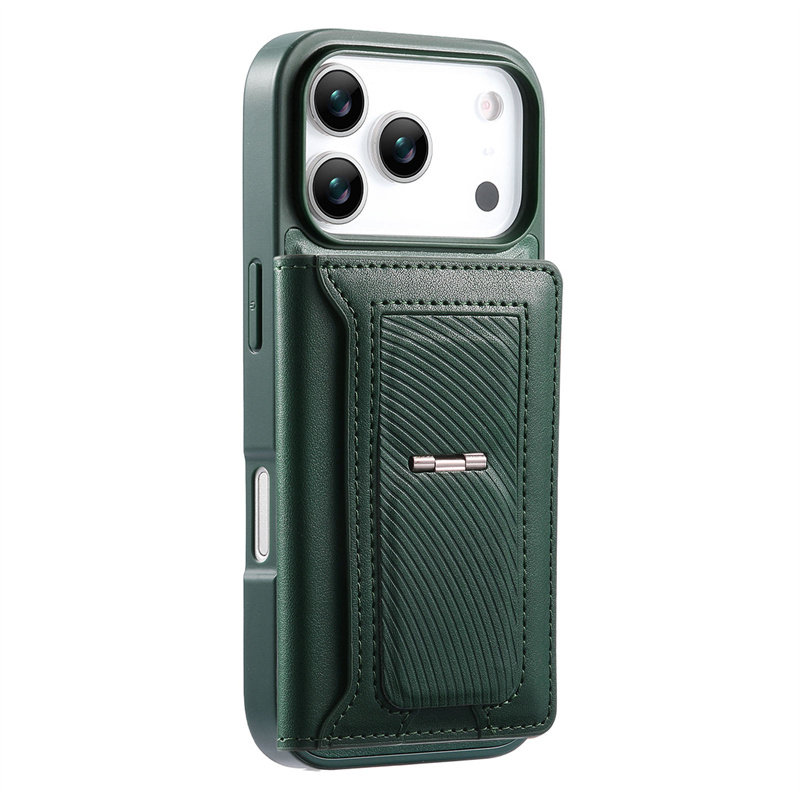 磁吸翻盖卡包适用苹果18pro手机壳折叠支架17promax可装卡iPhone16e插卡15plus放卡14钱包卡夹13皮质强磁性套