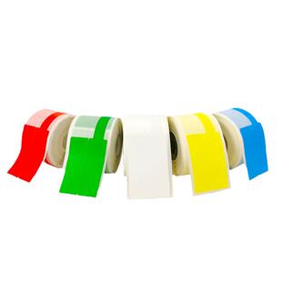 适用普贴PT-50DC/51DC/56DC/KR80标签机热敏线缆标签纸P刀型f型移动通信机房网线不干胶打印纸安防光尾纤贴纸