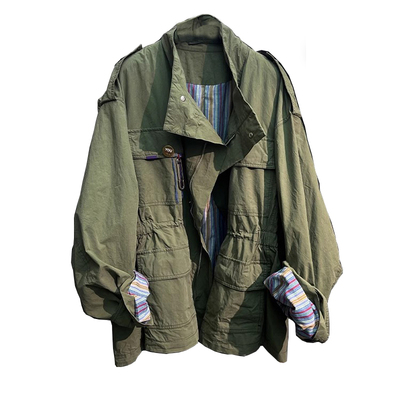 欧货新款时尚洋气宽松显瘦立领中长款风衣外套女春季百搭上衣