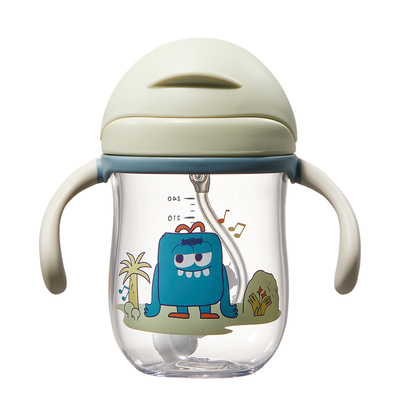babycare西高地学饮杯鸭嘴吸管牛奶杯6个月宝宝奶瓶婴幼儿童水杯