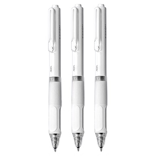 得力六边形战士按动直液笔中性笔考试自习室图书馆静音减震多握感速干双珠球备考刷题考研考公用笔不累手