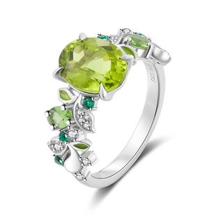 CIGALONG龙梓嘉橄榄石戒指耳钉山海新中式珠宝新年礼物