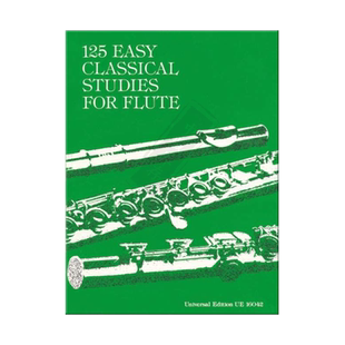 简易经典长笛练习曲 125首选自17-20世纪的音乐 维也纳UE原版乐谱书 Easy Classical Studies for flute UE16042