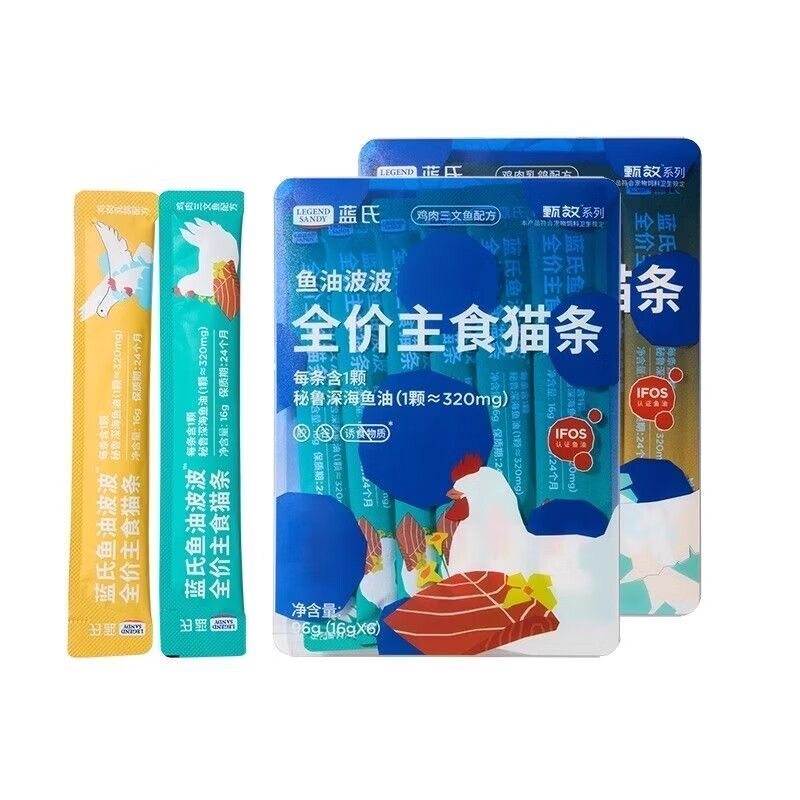 蓝氏主食猫条营养发腮长肉补水
