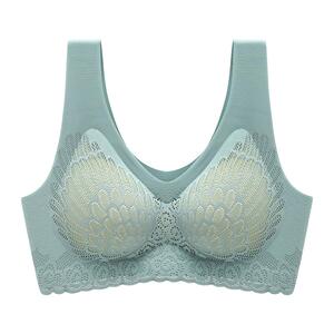 都市乳胶内衣女无钢圈小胸聚拢收副乳防下垂运动美背心式丽人文胸