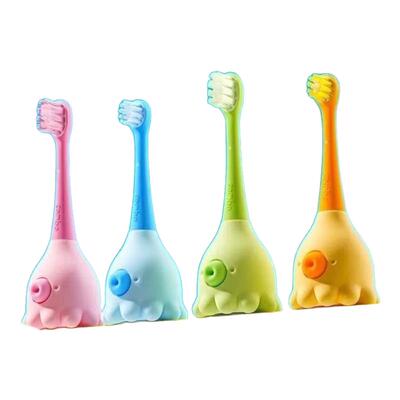 宝宝牙刷软毛含氟2岁宝宝小章鱼