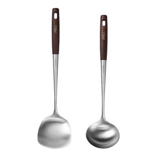 爱仕达加长锅铲304不锈钢家用厨房木柄炒菜铲子防烫厨具炒铲汤勺