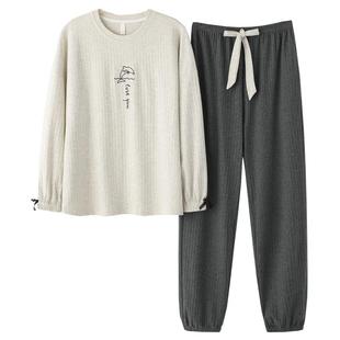 南极人睡衣女纯棉春秋夏长袖家居服可外穿2025年新款网红套装少女