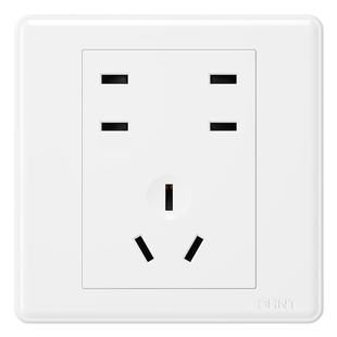 正泰七孔插座86型墙壁暗装多孔二二三插电源开关面板家用7孔223扦