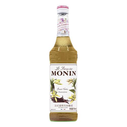 莫林MONIN法式香草风味糖浆700ml玻璃瓶装咖啡鸡尾酒果汁饮料奶茶